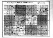 Outline Map, Watonwan County 1915
